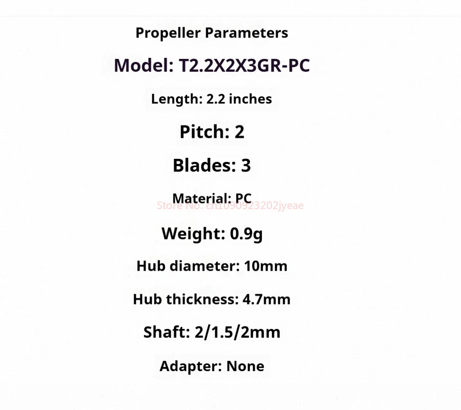 Hélices drone FPV HQProp T2.2x2x3 3 pales 2CW 2CCW grises