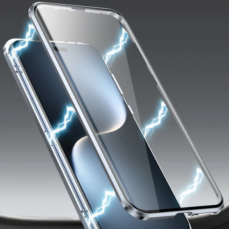 360° Double-Sided Magnetic Glass Protective Case with Camera Guard