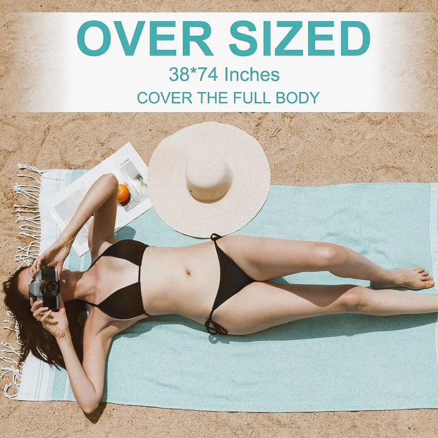 Oversized Turkish beach towel set - image 4
