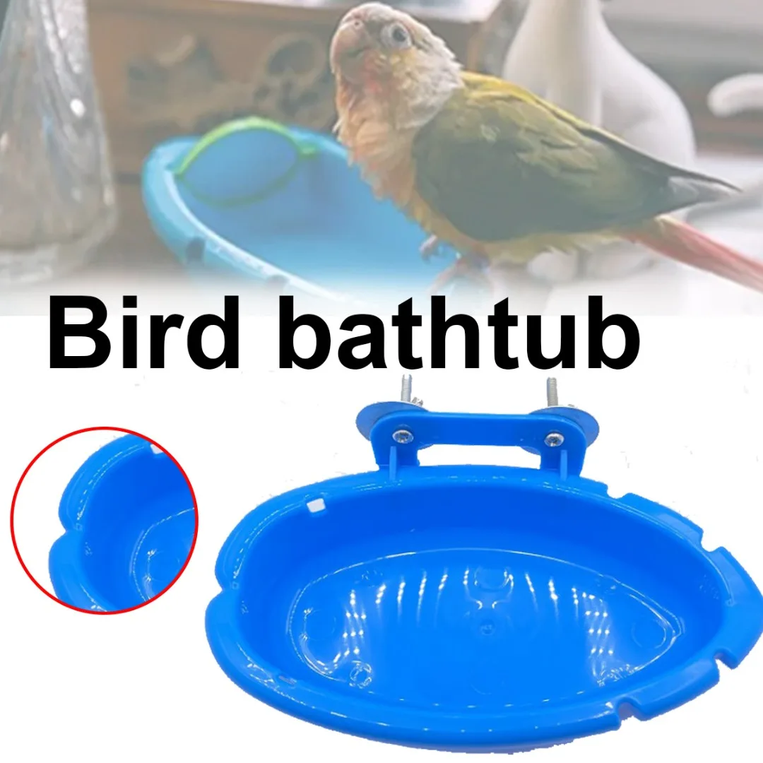 1PcBirdBathBasinDurablePlasticParrotBathtubToyMultifunctional