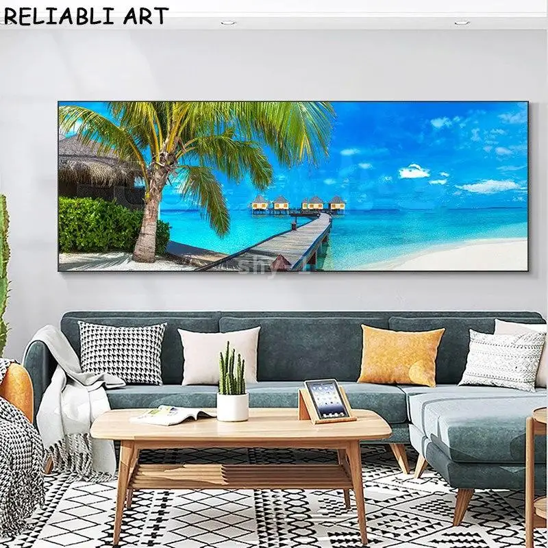 

Морское дерево, пейзаж, холст, современный настенный Декор, принты для гостиной, безрамный плакат