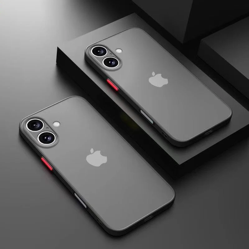 Luxury Armor Shockproof Translucent Matte Hard Phone Case Cover