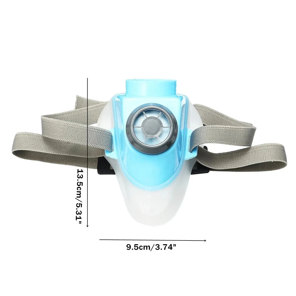 Utilisateur portant le Masque Anti-Poussière Chantier Respirateur avec Ventilateur Autonome 7-9h sur un chantier
