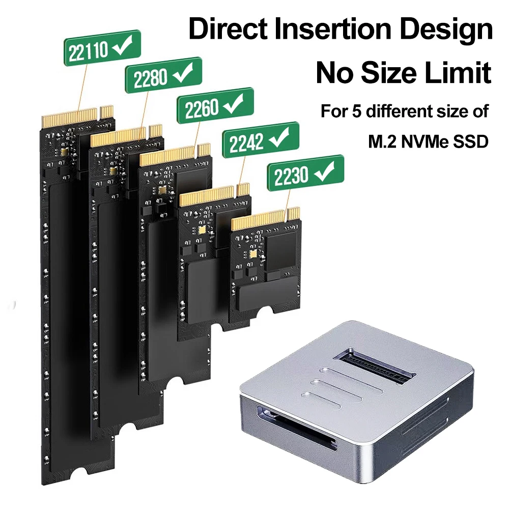 케비두메이 M.2 NVMe 도킹 스테이션 외장 SSD 하드 디스크 케이스 SD 2.0 카드 리더기 10G 온라인 읽기 쓰기 속도 SSD 케이스