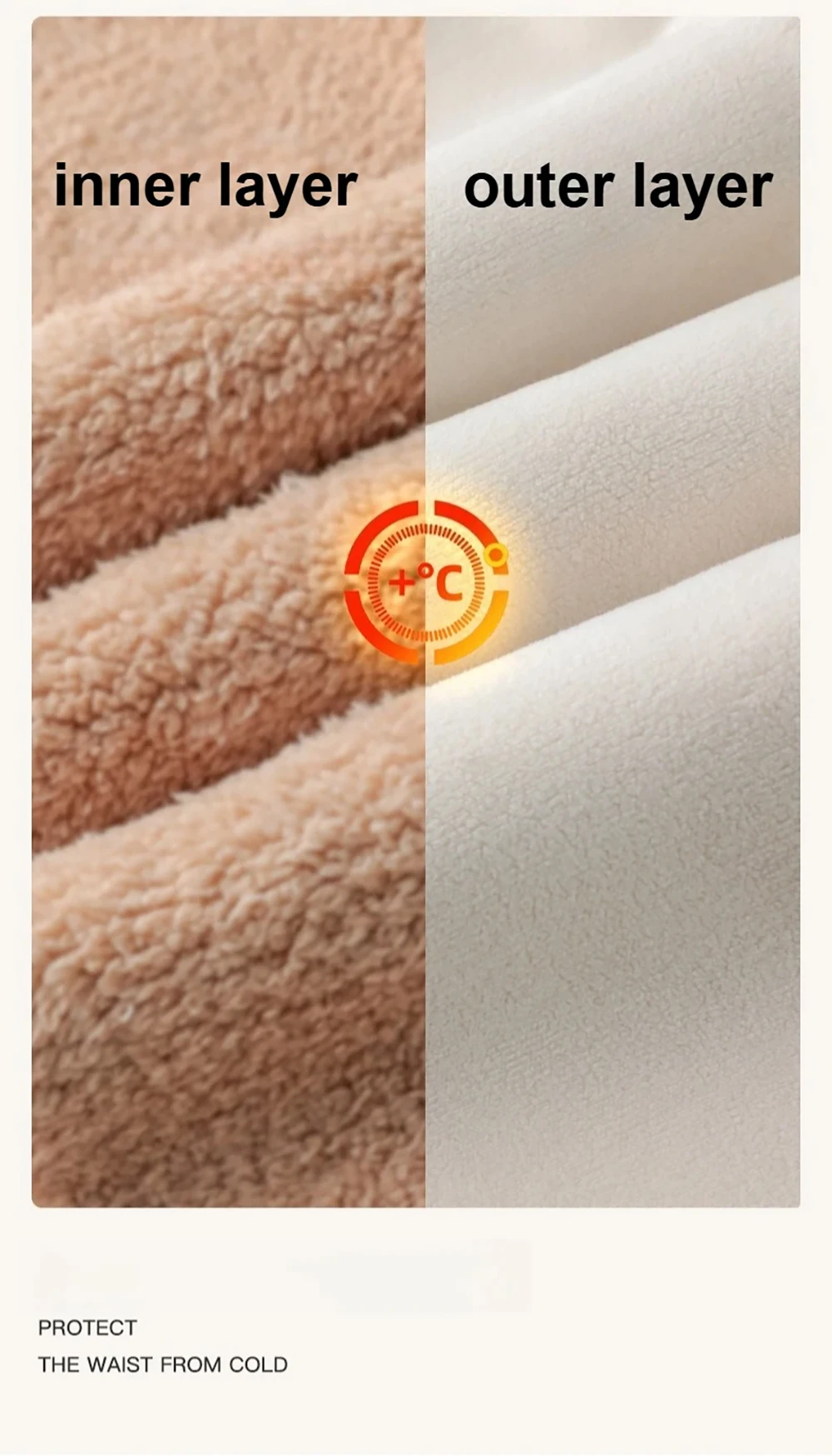 Damen Übergröße Fleece-gefütterte Leggings Hochgeschnittene Strumpfhosen für Kalten Winter Thermische Dicke Gerippte Skinny Hosen für Outdoor – Detail 8