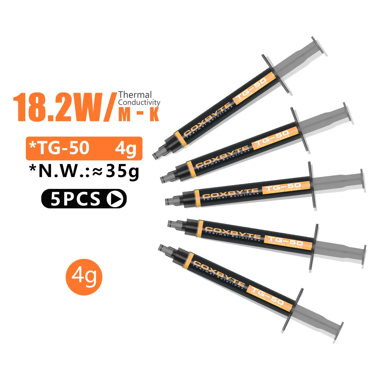 18.2W/mk Coxbyte 2g/4g Thermal Grease Cooler for CPU AMD Intel Processor Heatsink Fan Compound Cooling Thermal  Paste