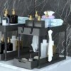 Large Capacity Under Sink Organizer with Sliding Drawer - Ideal for Kitchen Storage & Organization of Dishes, Spices, Oils, Coff 5