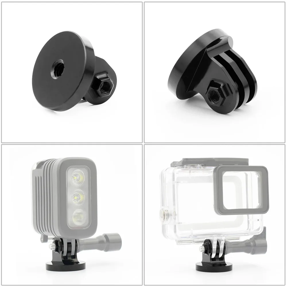 Für gopro stativ halterung adapter gewinde adapter cnc aluminium legierung für go pro hero 13 12 11 10 9 dji action kamera zubehör – Detail 23