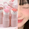 Double-ended Blush Stick Soft Face Brightening Contouring Shadow Blusher Powder Peach Pink Cheek Tint Korean Makeup Cosmetics 1