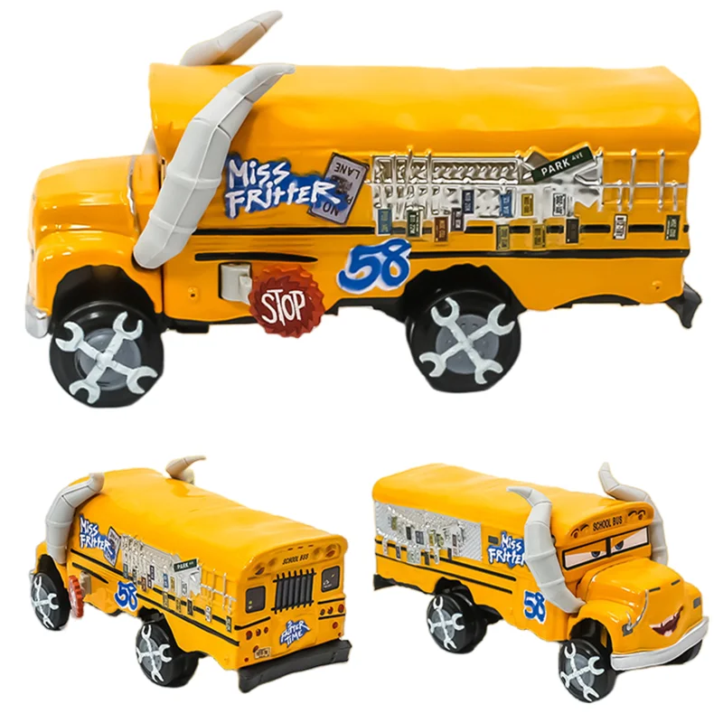 Disney Pixar Cars Forklift Harvester Fritter Lightning Mcqueen Dr Damage Rare Diecast Vehicle Car Boy Toy Model Kid Toy Gift