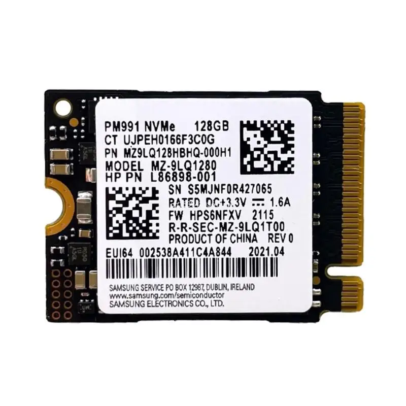 Ssd Interno Da 128 Pm991 Solidstate 2230 Nvme Storage Hard Disk Pcie3.0 Per Laptop Tablet Pc Dropship