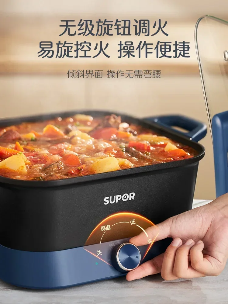 220V Large Capacity Multi-function Electric Hot Pot, Soup and Food Cooker for Home Kitchen 4