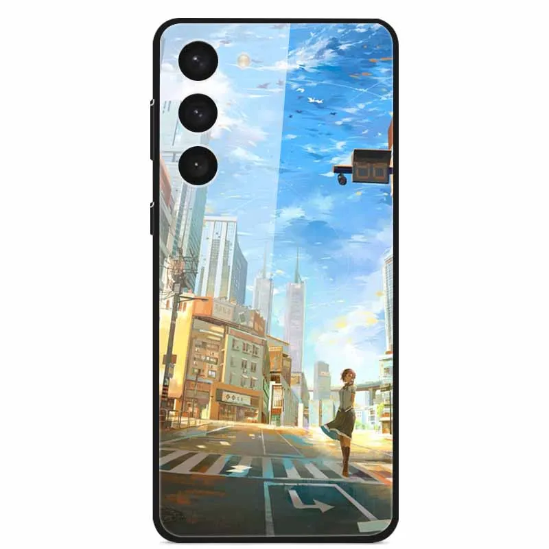Premium Tempered Glass Case with Space-Themed Design and Enhanced Bumpers