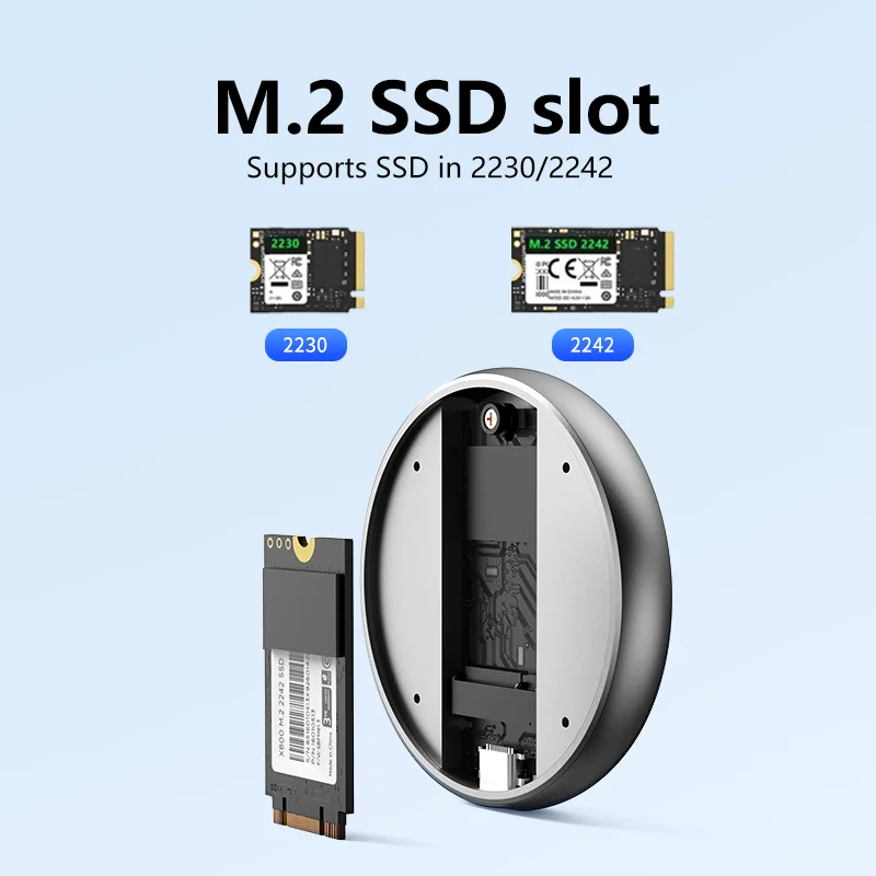 Blueendless Magnetic M.2 NVMe 2230 2242 SSD Enclosure 10Gbps Type C USB3.1 to NVMe PCI-E ssd case For Mobile Phone ssd enclosure hard drive enclosure