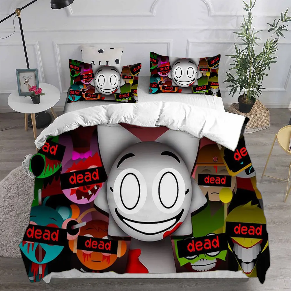Sprunki Bedding Sets Soft Bed Cover Comforter Duvet Cover Pillow Case 2-3 Pieces Sets Teenagers Children's Gifts Bedroom Decor 3