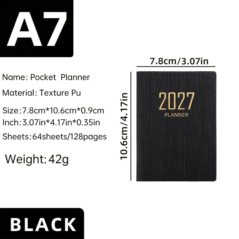 Agenda inglese A7 2027 taccuino settimanale sottile - immagine 6