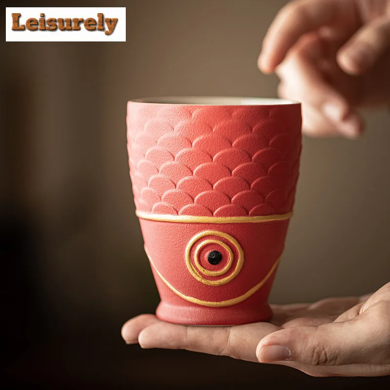 4pc/lot Fortune Koi Tea Set Complete Set Elegant Tea Ceremony Set Household Teapot And Tea Cup Set Chinese Tea Set Drinkware