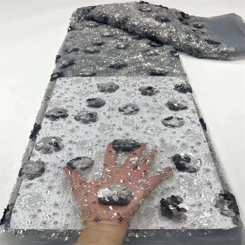 

5yards dubai swiss lace fabric african lace fabric 2022 high quality embroidery dry lace latest nigerian brocade fabric