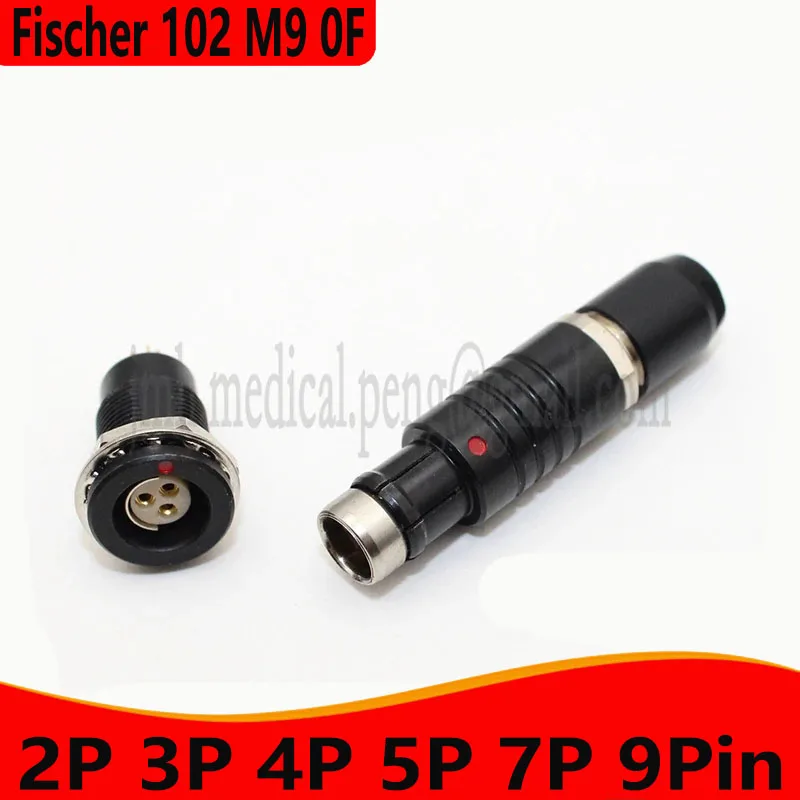 Fischer 102 m9 0f Pinos Push-pull Auto-travamento Flutuante Macho Plugue Interno Porcas Fixação Fêmea Soquete Conector Preto
