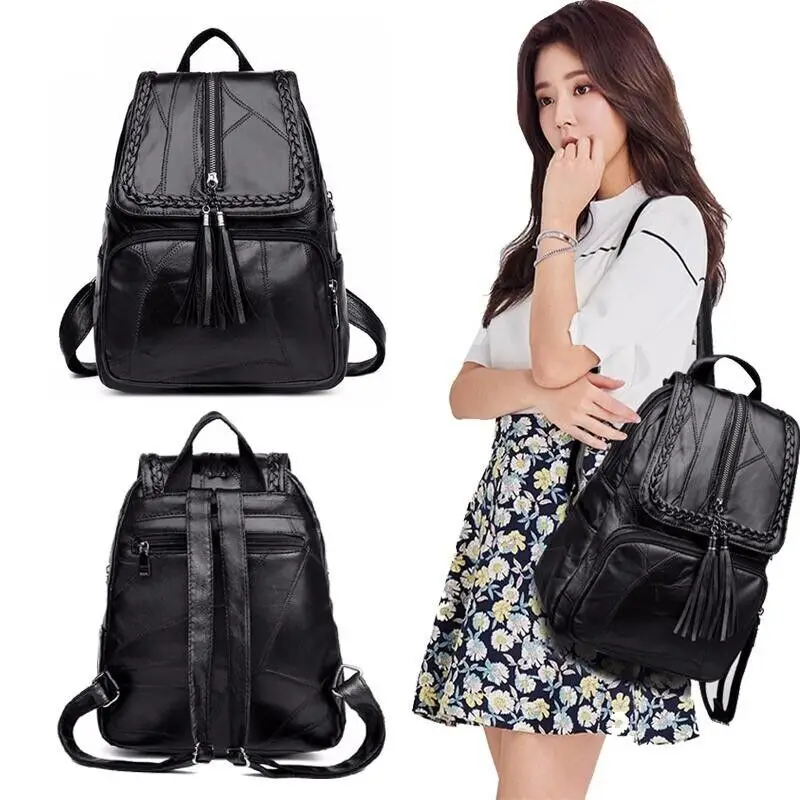 

Women's Ladies Leather Backpack Anti-Theft Rucksack Travel Shoulder Bag Satchel