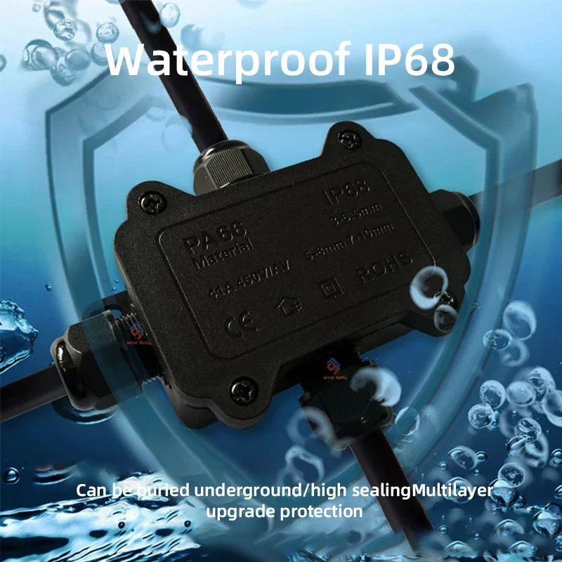 Description Picture 4 of itemIP68 Waterproof Junction Box with Terminal Outdoor 450V 3-10mm Branch Wiring Connector Street Lamp Designed for Buried Wires