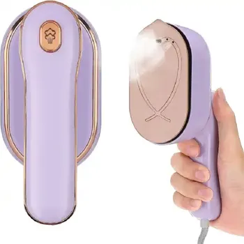휴대용 접이식 미니 스팀 다리미, 휴대용 의류 스티머, 회전 건식 및 습식 이중 전기 다리미, 100ml