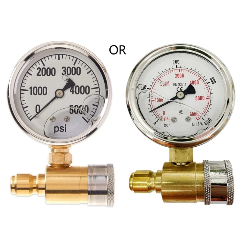 

Professional Pressure Washer Gauge Shockproof Pressure Gauge 3/8in