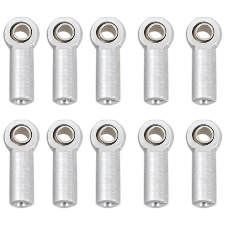 10Pcs Metal M3 Link Tie Rod End Ball Joint for 1/10 RC Car Crawler AXIAL SCX10 D90 D110 Tamiya CC01,Silver image 7