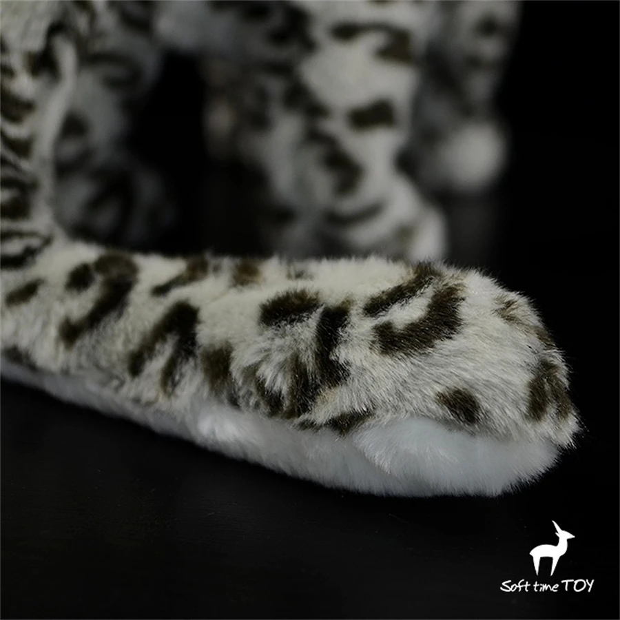 Snow Leopard High Fidelity Anime Cute Plushie Snow Panther Plush Toys Lifelike Animals Simulation Stuffed Doll Kawai Toy Gifts 6