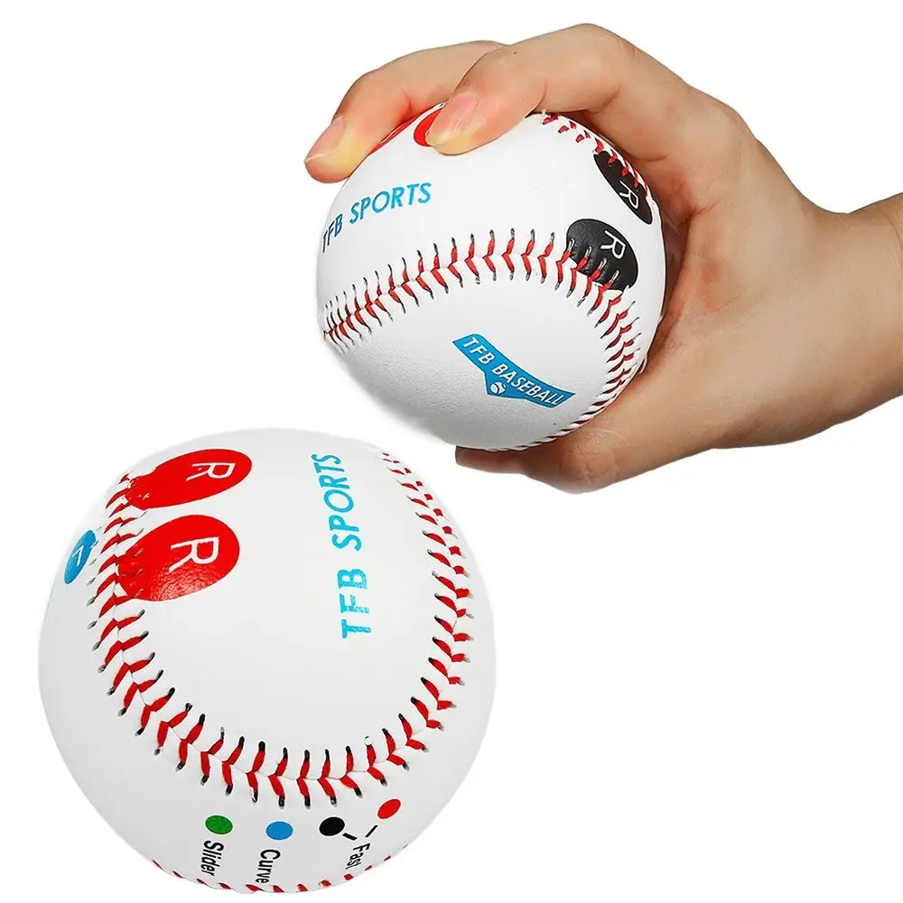Durable Standard 9inch Pitch Training Baseball with Finger Placement Markers Baseball Pitching Trainer Kit Soft Hard