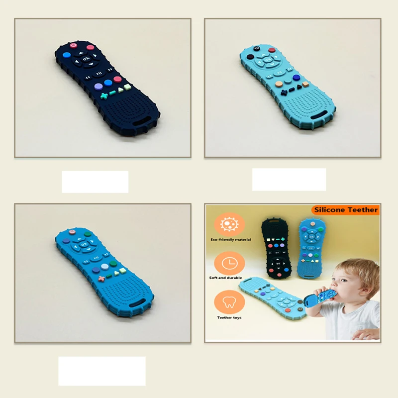Remote control teether Baby anti-feeding children's teethers Silicone environmental protection material