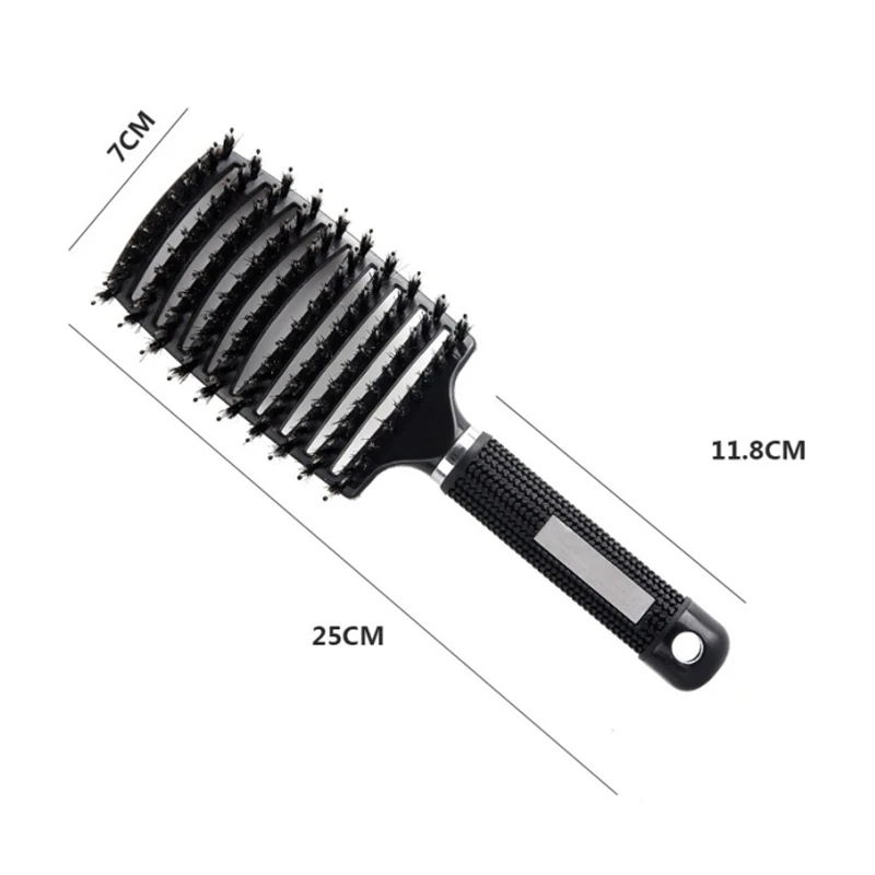 Boy Girl Curved Comb Bristle Massage Comb Curly Hair Styling Hairgrooming Comb Baby Adult Hair Brush Hairdressing Accessories images - 6