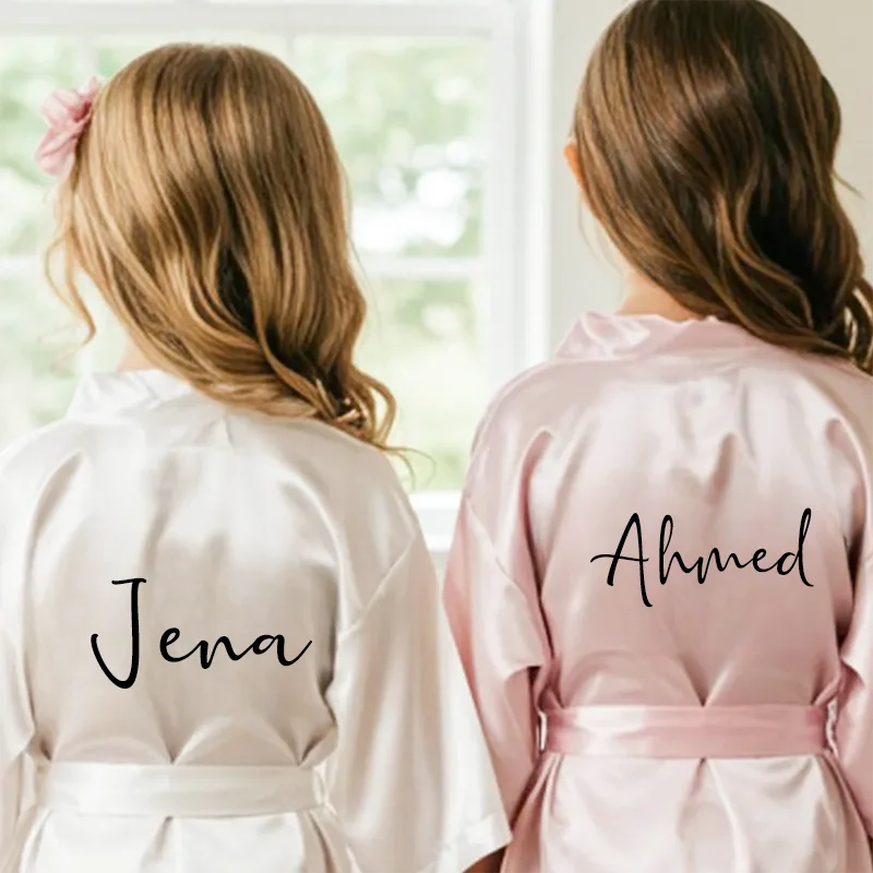 Personalisierte Name Geburtstag Squad Kid Roben personalisierte Blumenmädchen Geburtstag Spa Party Braut Brautjungfer Vorschlag Party Supplies