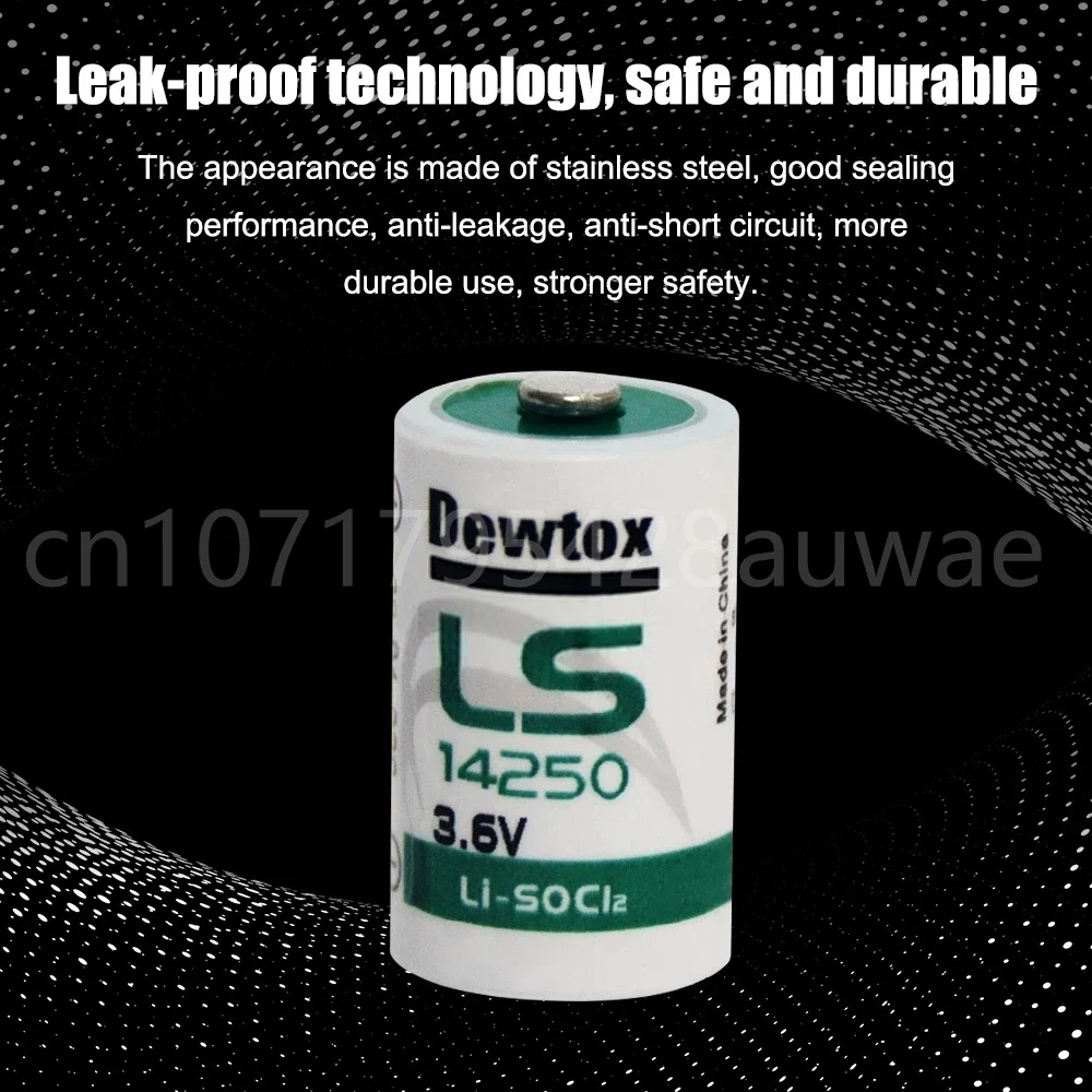 1PCS Dewtox LS14250 L14250 ER14250 14250 1/2AA TL-5902 3.6V Lithium Battery for PLC CNC Machine Tools Gas Meter Real Time Clock 6