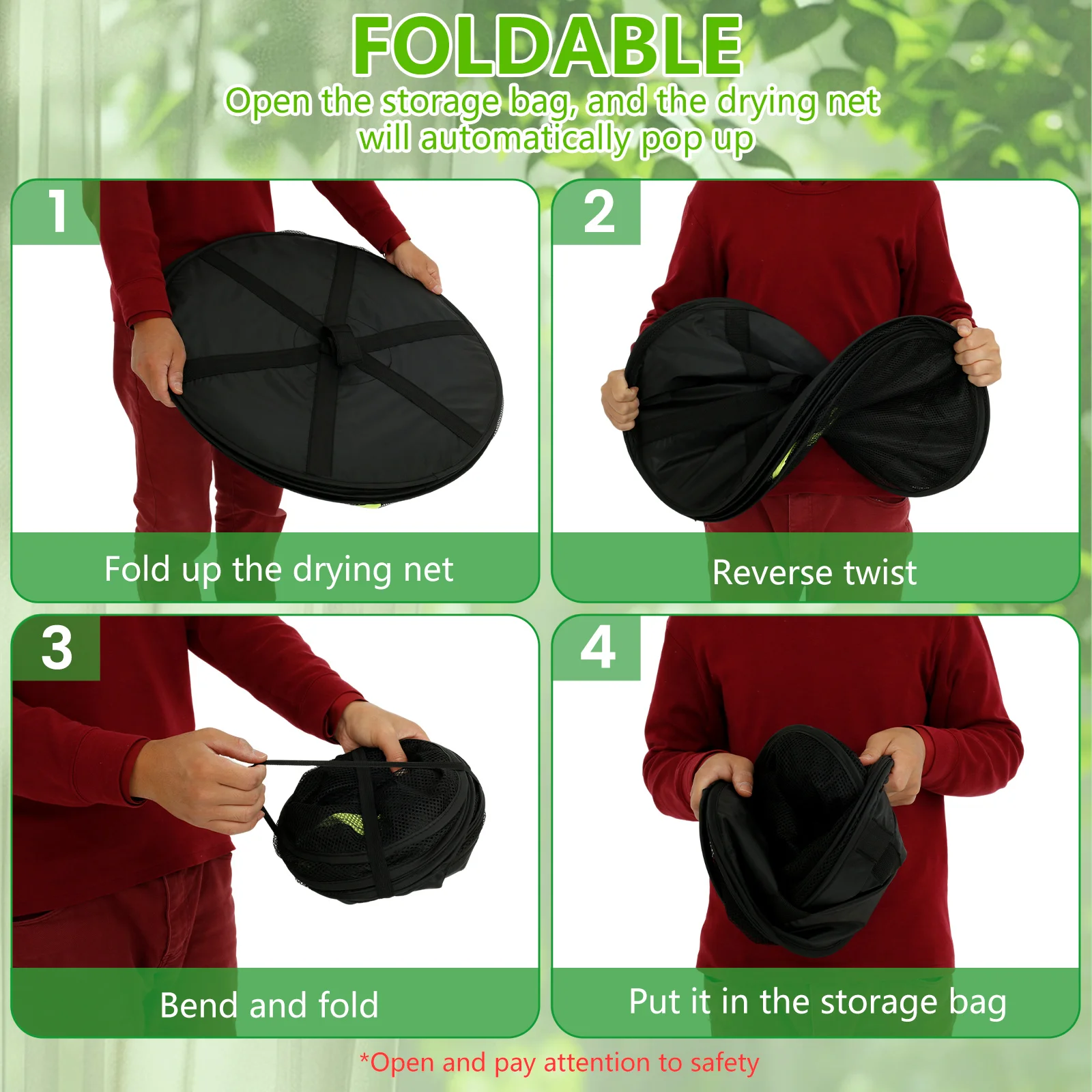4/6 Layer Herb Hanging Drying Net Breathable Herb Drying Net with Zipper Foldable Hanging Mesh Basket for Herbs Flowers Fish Nut 6