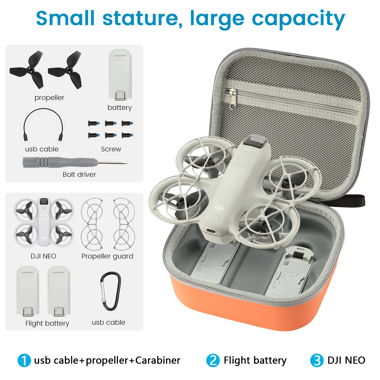 Description Picture 4 of itemStorage Bag For DJI Neo Remote Controller Case Portable Carrying Box Case Handbag For DJI Neo Drone Accessories