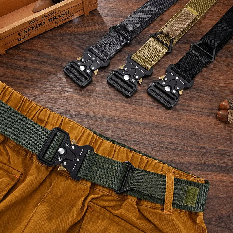 Men's Belt Outdoor Multi Function Belt High Quality Canvas For Nylon Male Luxury Belts Women's Sports Jeans Belt Neutral Belts