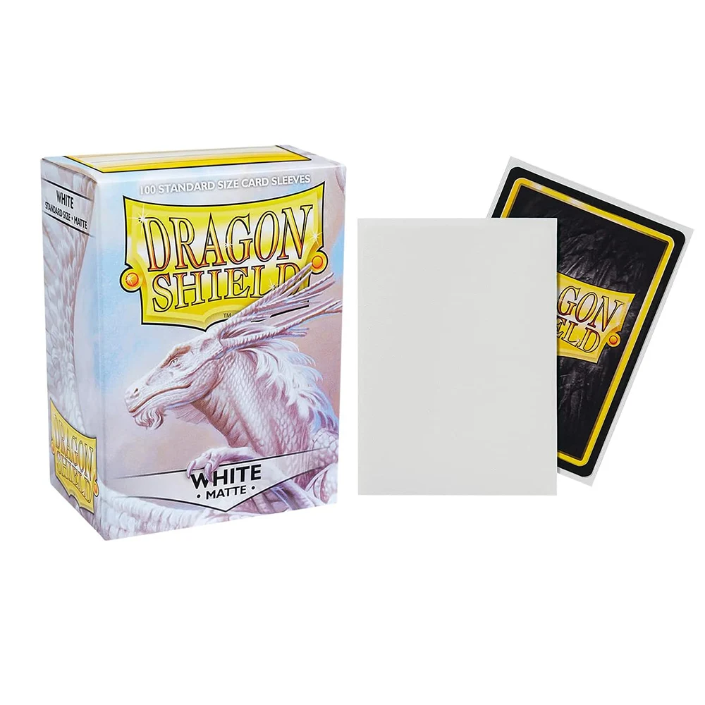 66x91mm 100pcs White High Quality Dragon Shield Cards Sleeves Board Games Cards Playing TCG/PKM/MTG Sleeves Protector