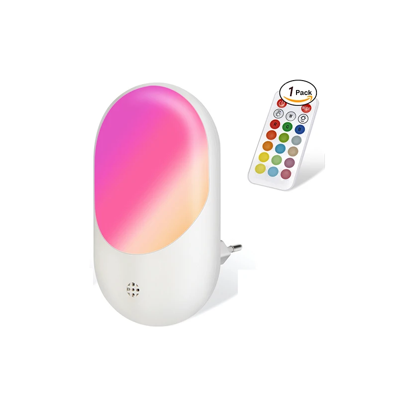 RGB Night Light Colorful Atmosphere Led Dazzle16 Colors Remote Socket Light For Baby Sleeping Bedroom Kids Gallway Lamp mushroom night light Night Lights