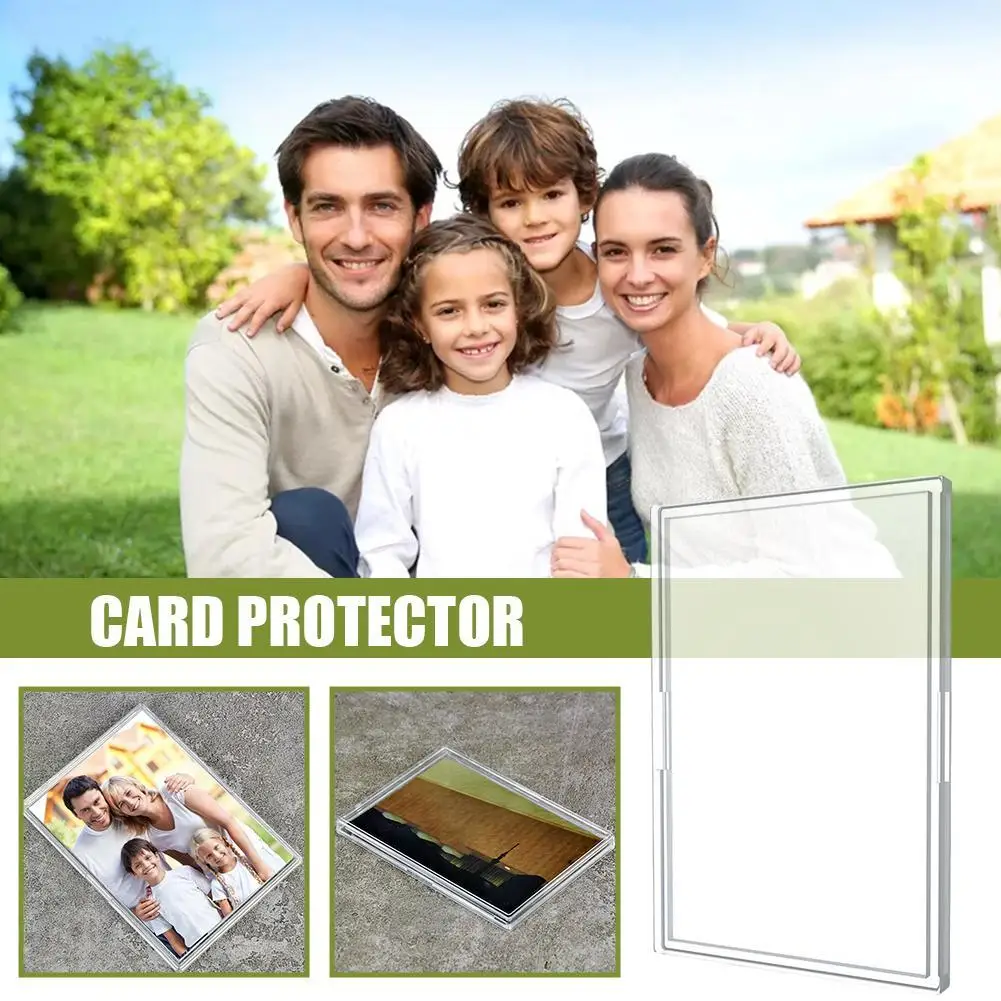 

35PT Protection Card Box Transparent Acrylic Collection Frame Card Brick Magnetic Display Holder Storage Box for POKEMON Ca Y2X8