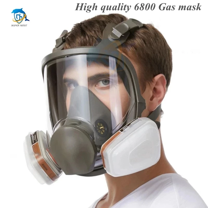 Vista frontale della maschera respiratore a pieno facciale
