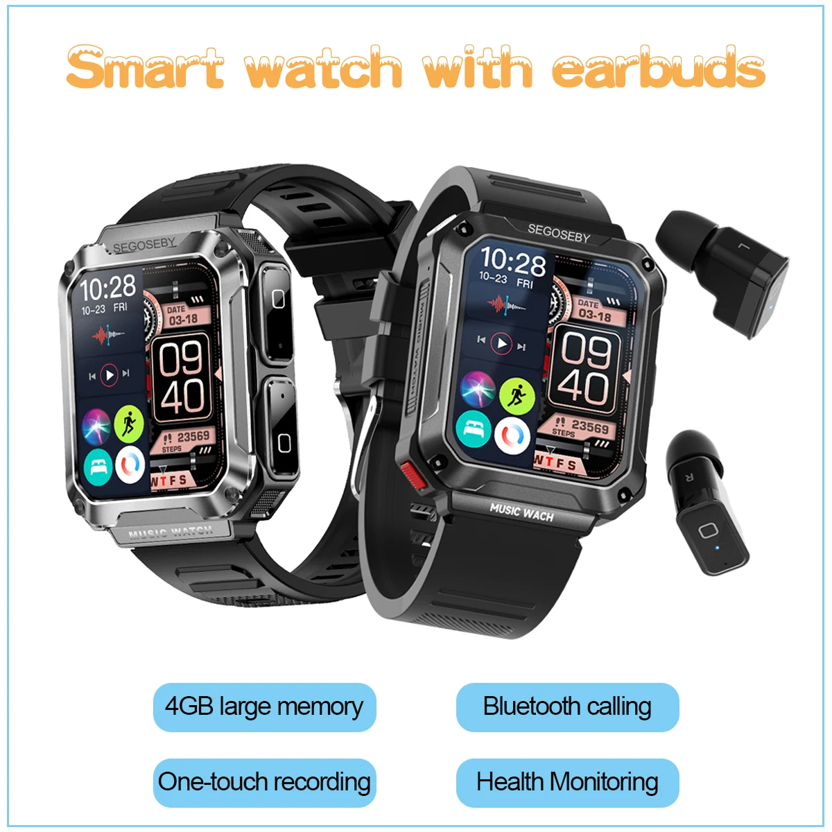 T93-Smart-Watch-With-Earbuds-3-in-1-Fitness-Tracker-1-96-HD-Screen-4GB ...