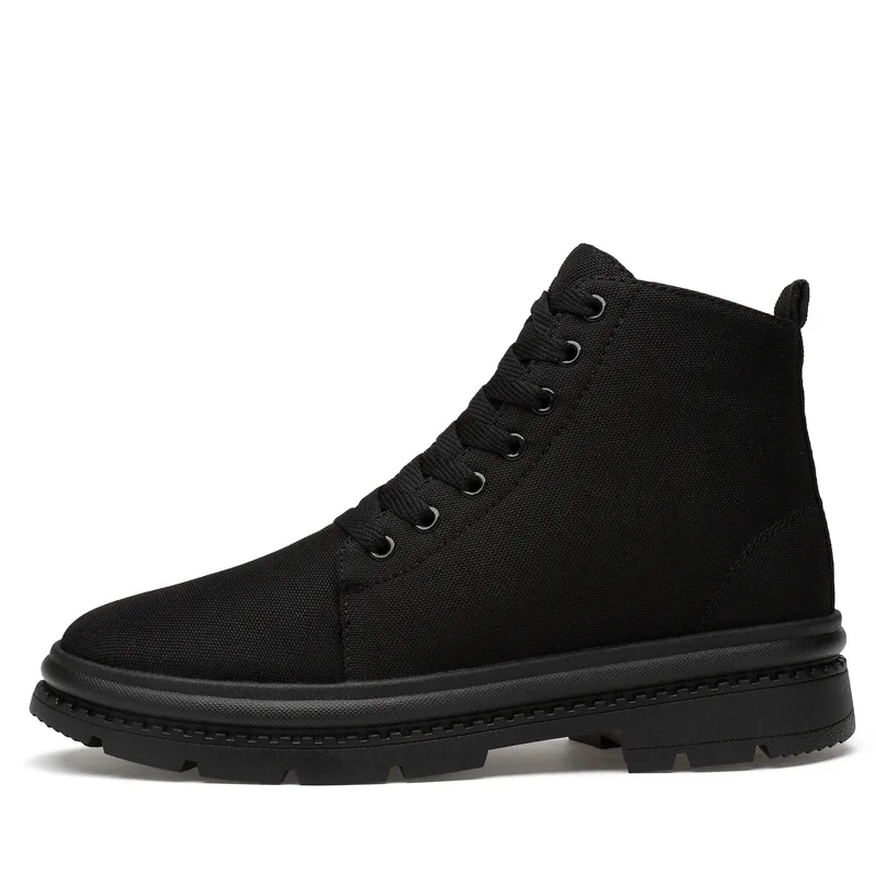 Men Boots Elevator Shoes Hidden Heels Canvas Heightening Shoes For Man Hidden Heels Increase Insole 10CM 8CM Sports Height Shoes 5