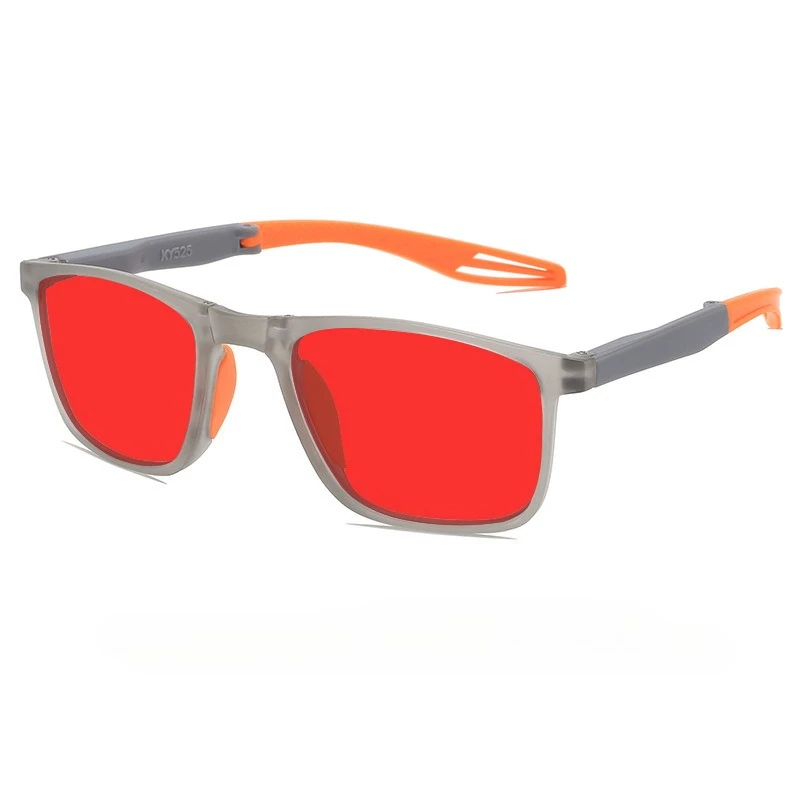 Unisex Portable Folding Minimalist Anti-Blue Light Glasses with Orange-Red Lenses