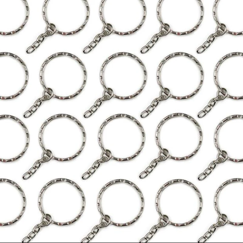 Yantjouet 5pcs Key chain For DIY 2.5cm Hama Beads Handmake Accessary Iron Beads