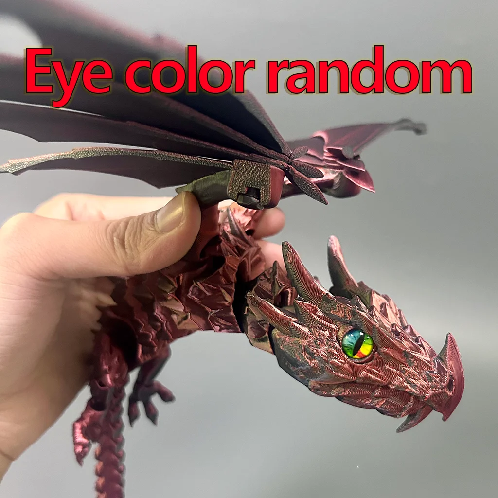 Finger-Biting Dragon with Moveable Joints - Decorative Collectible Statue