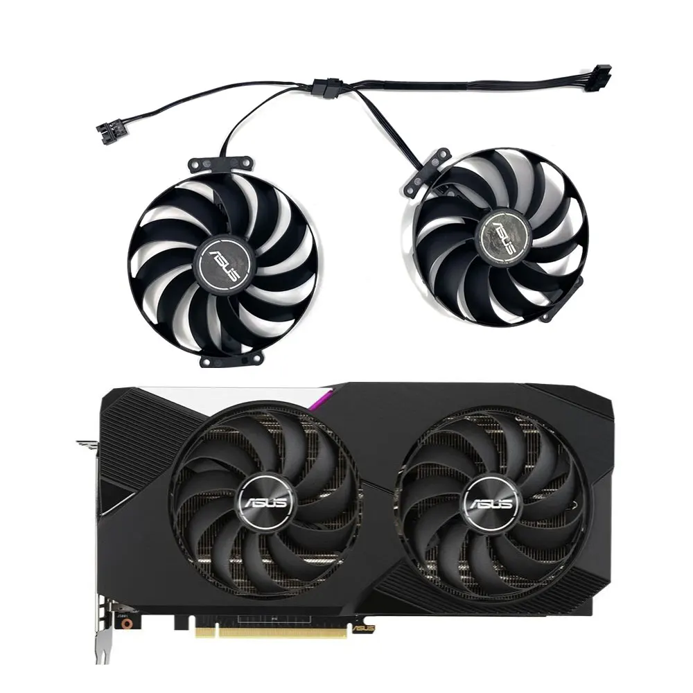 

New T129215SU CF1010U12S For ASUS GeForce RTX3060 3060ti 3070 DUAL OC Graphics Card Replacement Cooling Fan