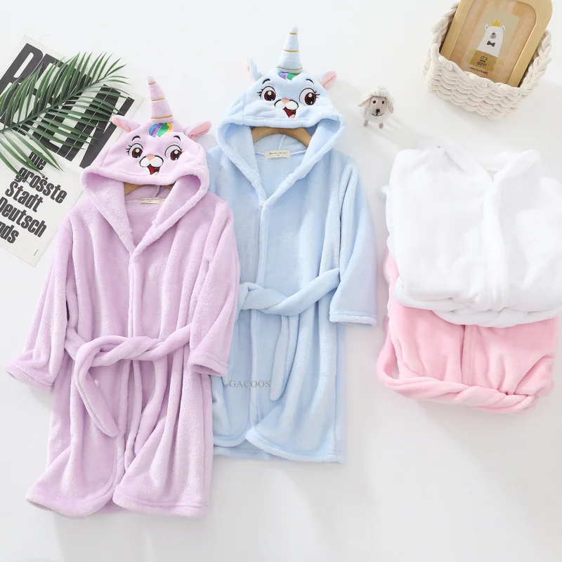 Baby Girls Clothes Winter Flannel Robes for Kids Teen Girls Bathrobe for 2-12 Y Children Pajamas Robes Pink Blue Navy Bath Towel kids pajamas set,flannel pajamas,child bathrobe,kids robe