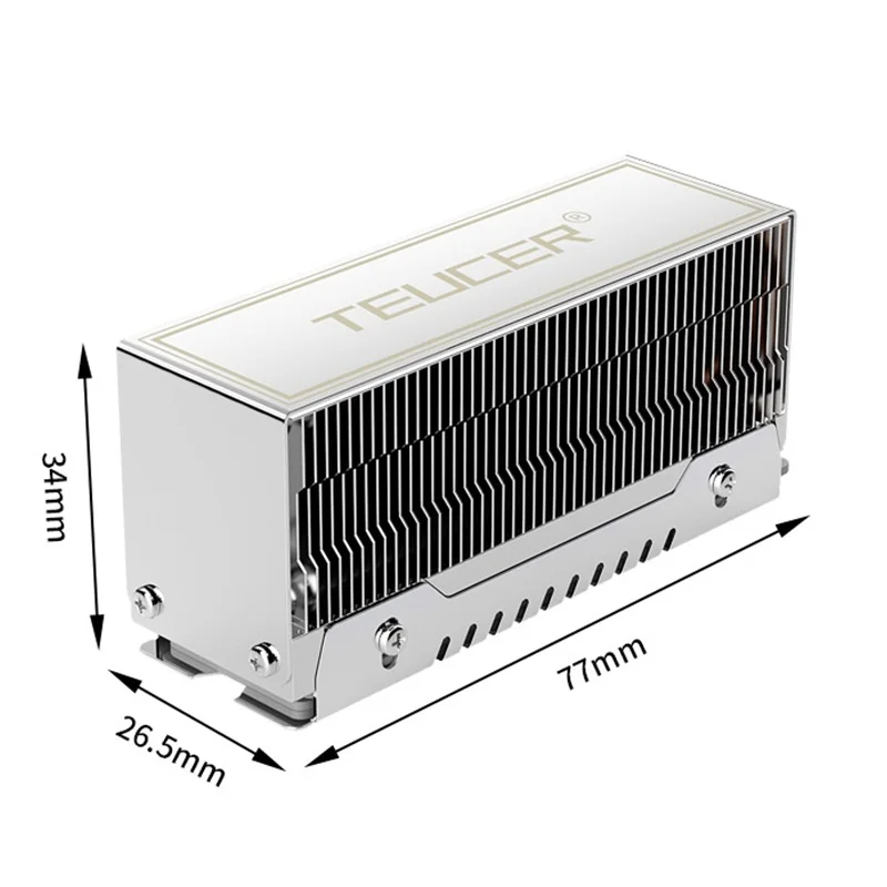 Teucer-dissipador Dual Heat Pipe M.2 2280 Nvme Ssd Refrigerador com Almofada Térmica Acessórios de Computador M210 - Imagem 6