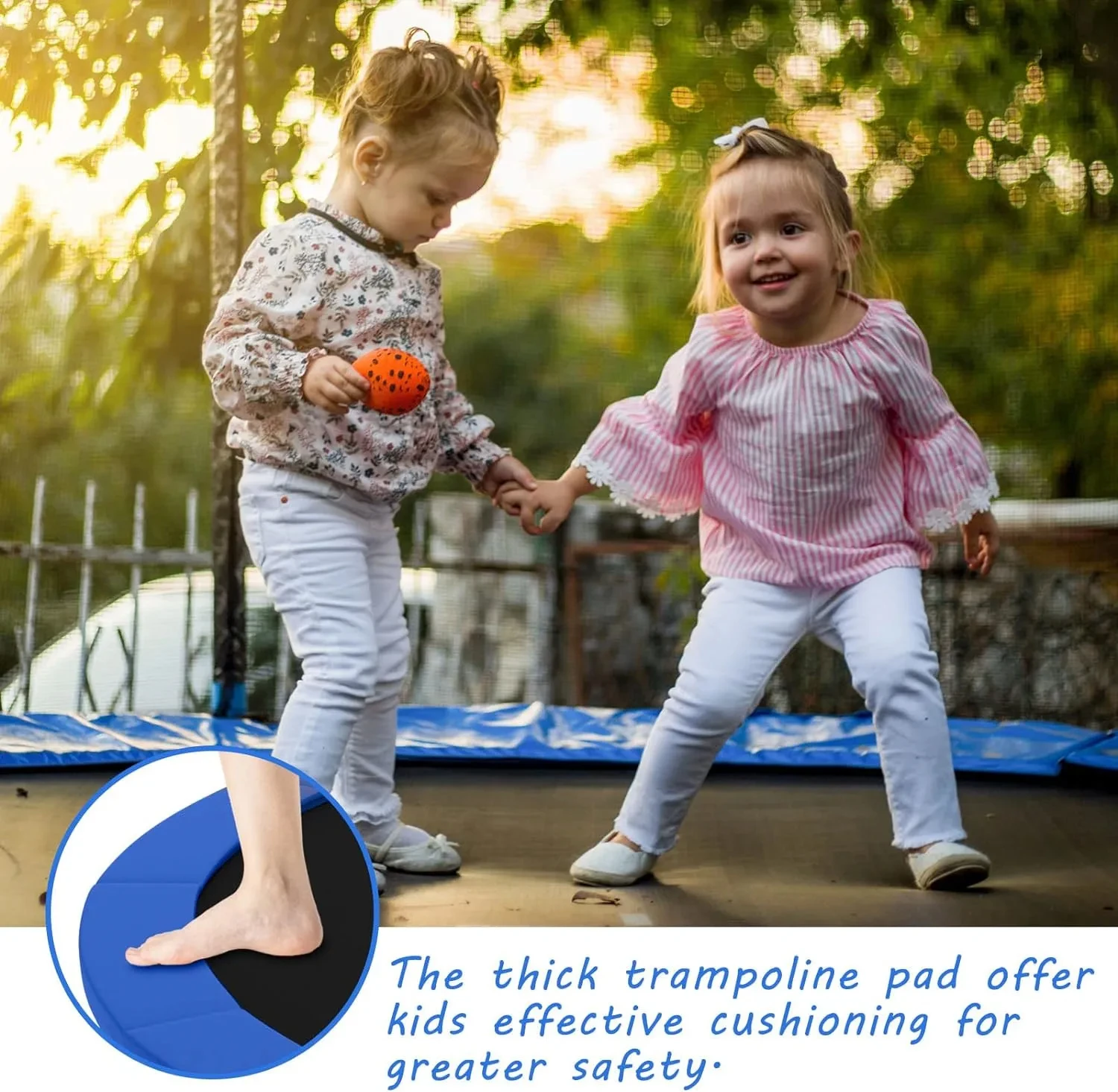 Round Trampoline Water-Resistant Safety Pad - Home Sport Protective Cover